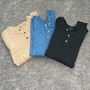 Men’s J. Crew Long Sleeve Henley Shirts